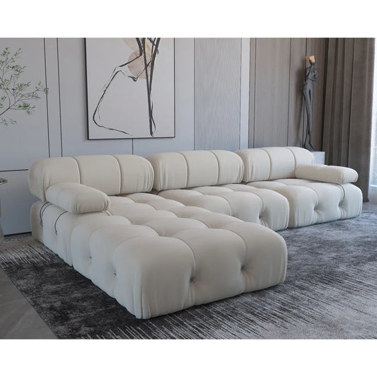 Curved L- Shap Sectional Sofa