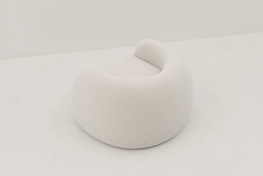 The Dori Boucle Curved Lounge Chair