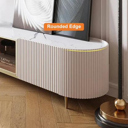 Fluted Tv Unit in PU Finish