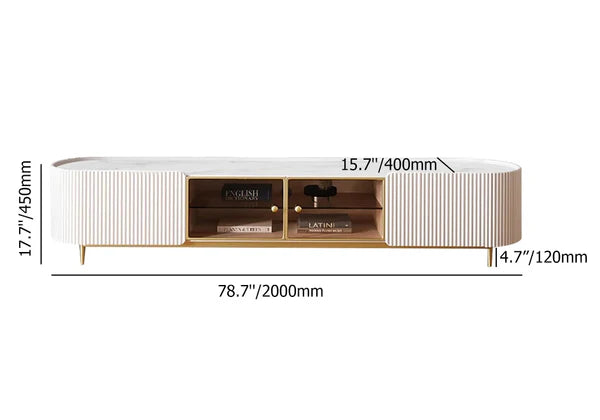 Fluted Tv Unit in PU Finish