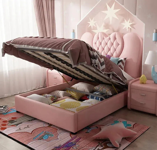 Gold Princess Bed ( upholstered Bed )