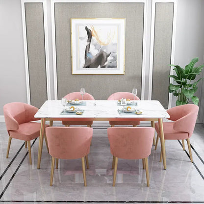 Modern Style Italian Dining Table With Marble Top