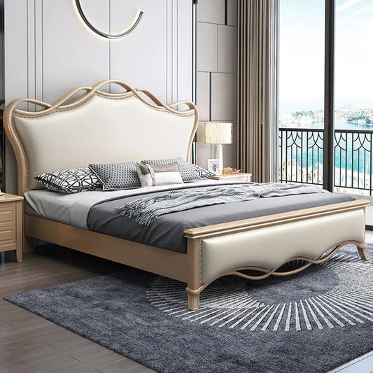 Luxury Tufted Wooden Bed Frame