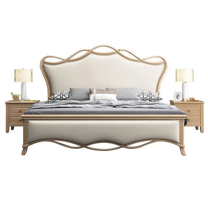 Luxury Tufted Wooden Bed Frame