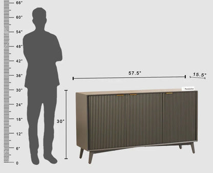 Solid Wood Three Door Sideboard Cabinet & Console