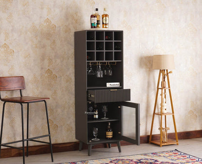 Solid Wood Tall Bar Cabinet & Crockery Cabinet