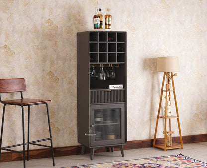 Solid Wood Tall Bar Cabinet & Crockery Cabinet