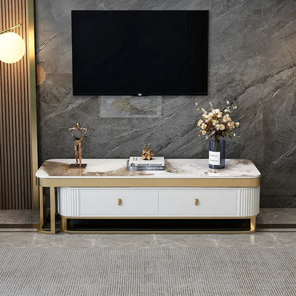 TV Stand Light Luxury Faux Marble Top