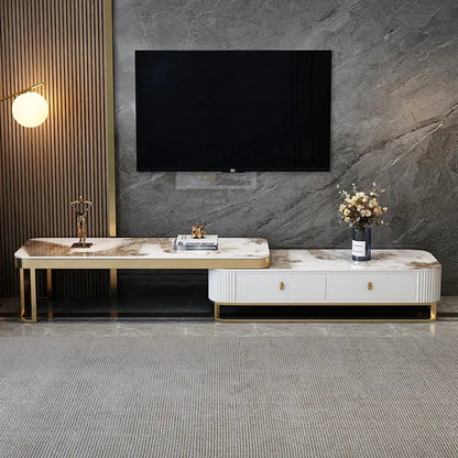 TV Stand Light Luxury Faux Marble Top