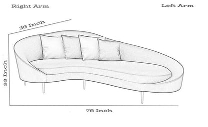 Modern Curved Sectional Sofa Set