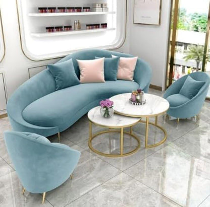 Modern Curved Sectional Sofa Set